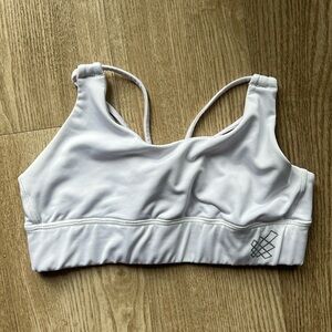 white sports bra